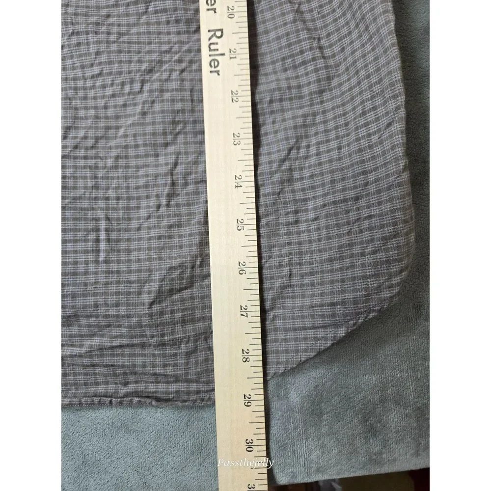 John Varvatos‎ Shirt Mens Large Window Check Star USA Comfort Cotton Dress